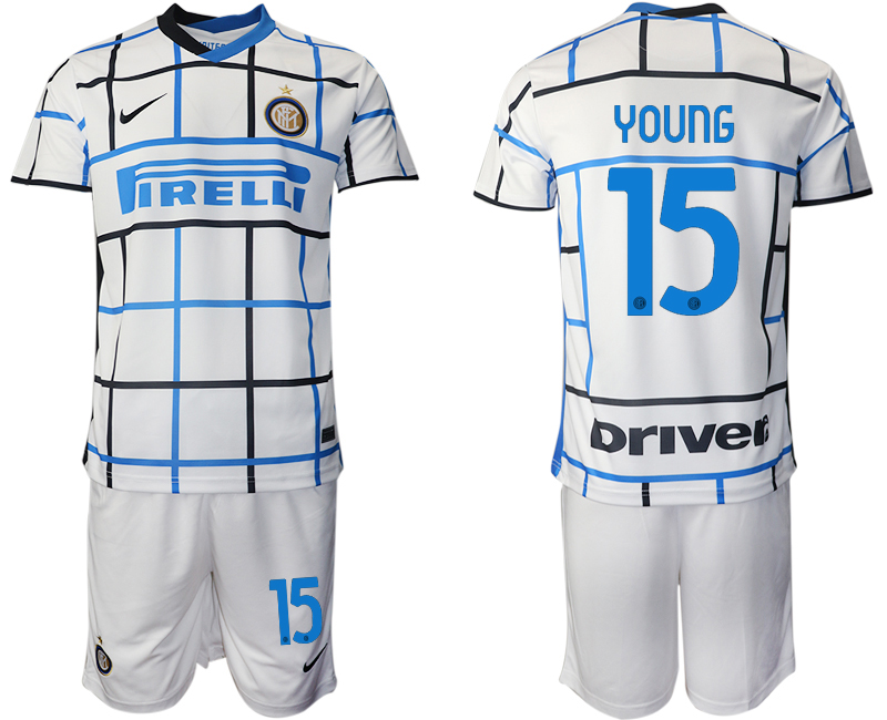 Men 2020-2021 club Inter milan away #15 white Soccer Jerseys->inter milan jersey->Soccer Club Jersey